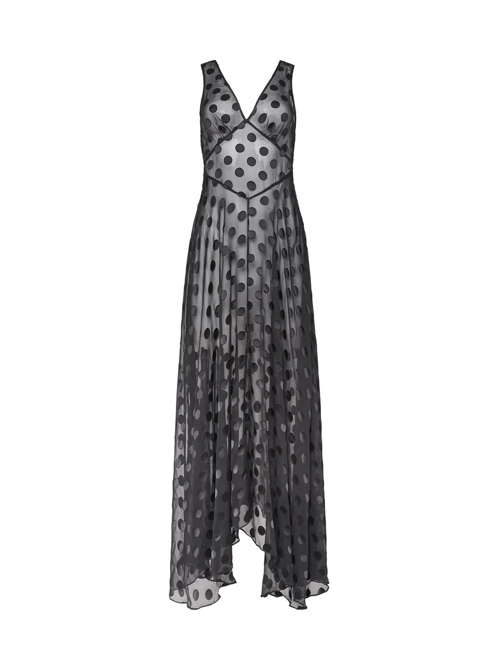 Fleur du Mal silk dot gown NWT